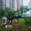 广州增城恒大地产铸铜鹿群雕塑安装完成 做地产雕塑找我们专业生产厂家
